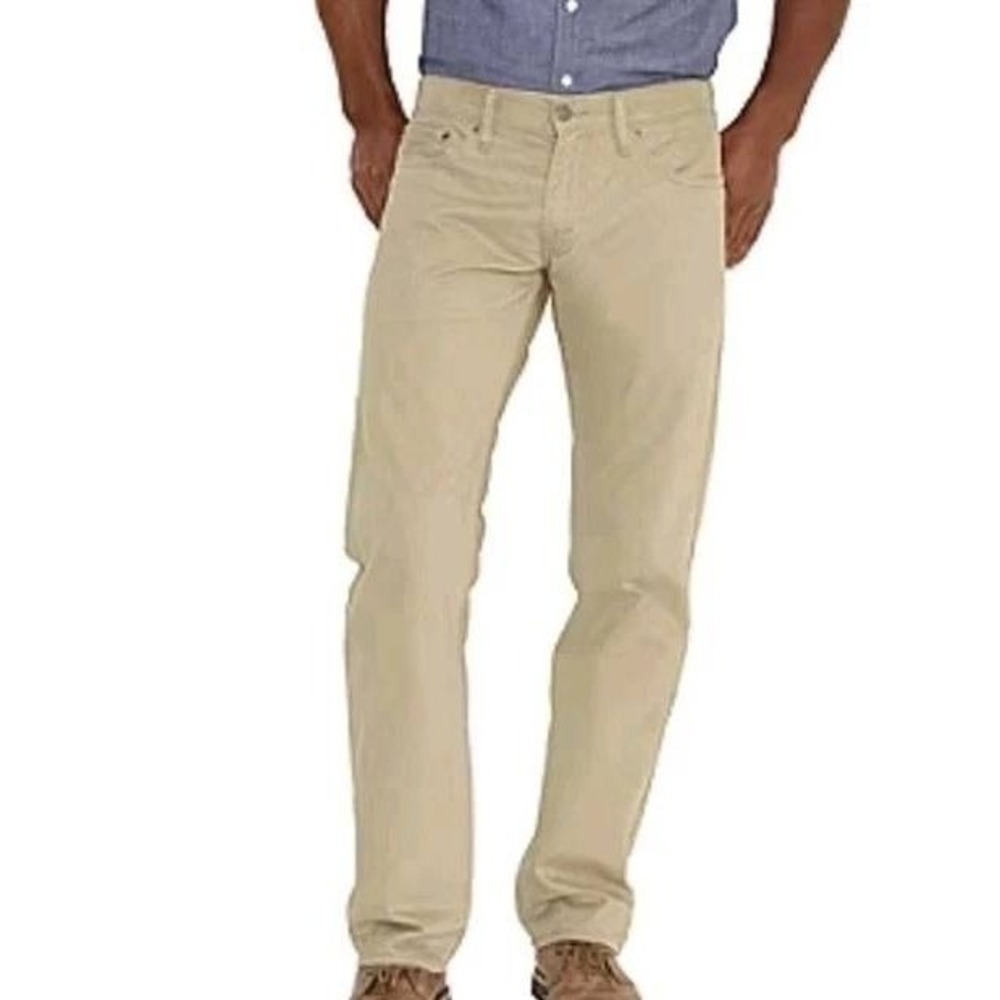 NWT Levis  514 Straight Tech Pants Men's 40x30 Khaki Tan Polyester Stretch